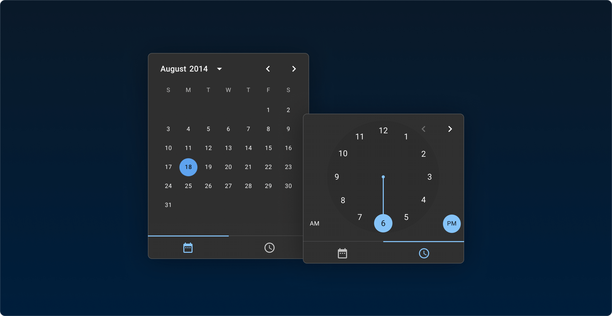 Date and time picker component